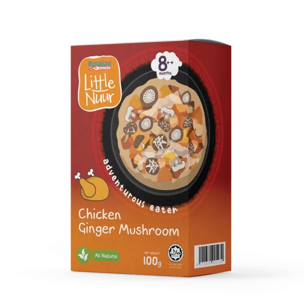8m+ Lauk - Chicken Ginger Mushroom